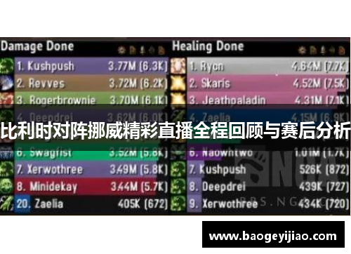 比利时对阵挪威精彩直播全程回顾与赛后分析